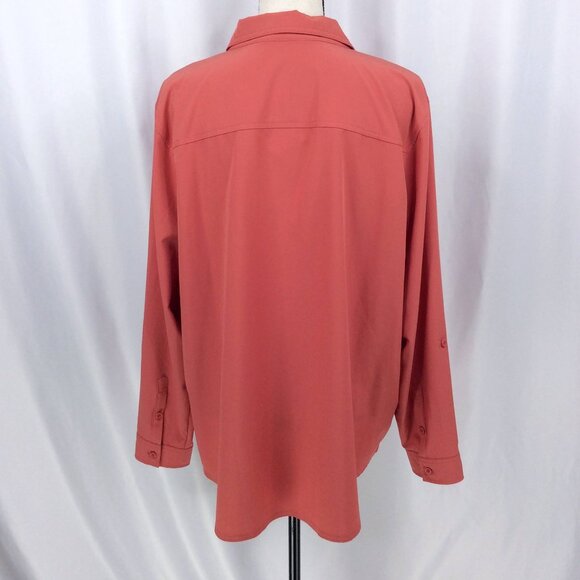 Eddie Bauer Departure Long Sleeve Top Women Size XXL 2XL Classic Fit Button Down - Picture 6 of 11